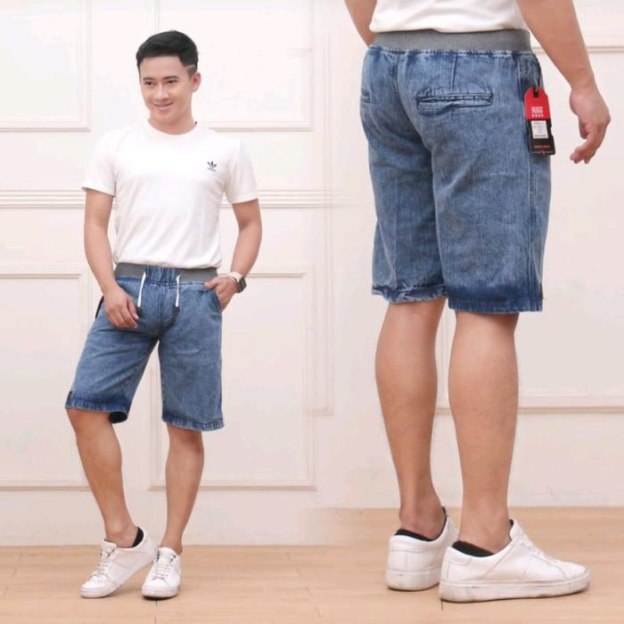 celana pria levis pendek pinggang karet