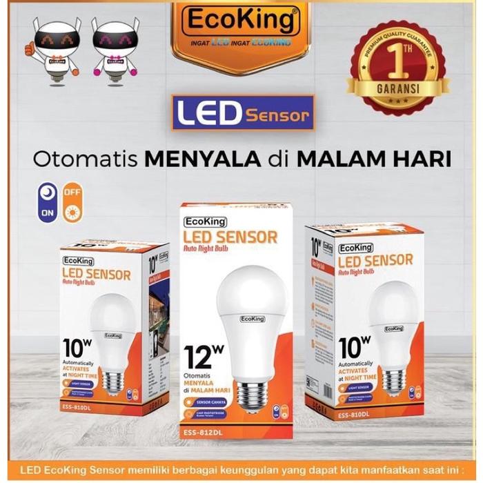 Lampu bohlam LED Sensor Cahaya 10watt  12wat dan 18watt ECOKING