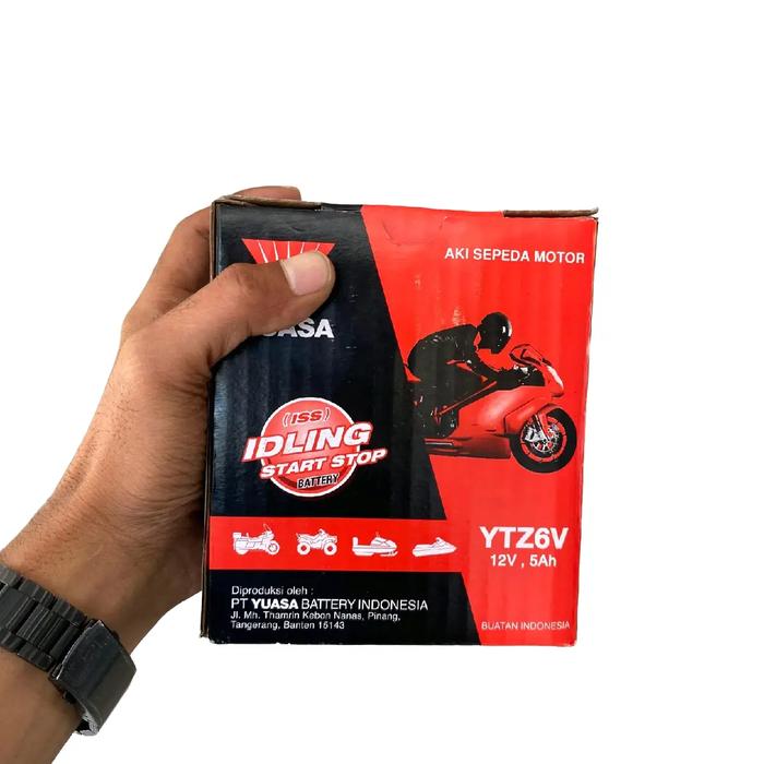 Aki Yuasa YTZ6V untuk Motor FU, Vario 125, dan N Max - Aksesori Motor Accessories Motorcycle