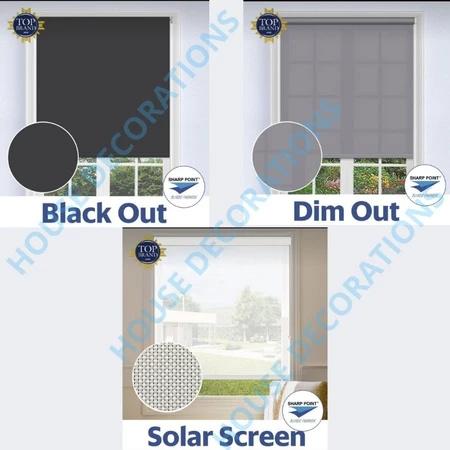 Roller Blind Dimout / Blackout, Sharp point / Nove, Tirai Gulung, Gorden Minimalis, Tirai Minimalis