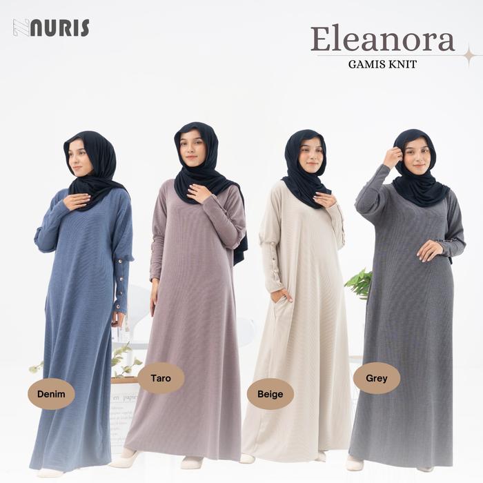 NURIS Eleanora Gamis knit basic Button gold