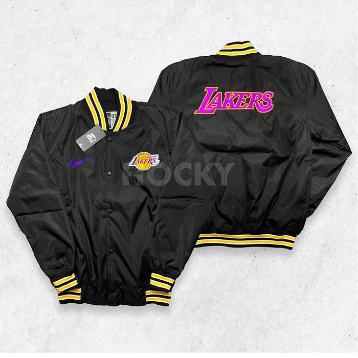 HOCKY Black Varsity Baseball Jacket Laker's Original Series Full Bordir Embroidery For Unisex