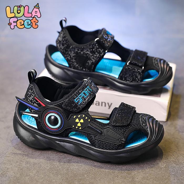 【LULA Feet】Sandal Anak Trendy 2025 Sandal olahraga anak laki-laki Bahan karet jelly anti selip Sanda