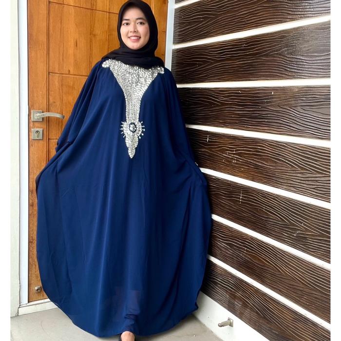 [RN FASHION OFFICIAL] KAFTAN ZAHROH Ceruty  Muslim Mewah Nyaman Payet Wanita Dress Lebaran Fit Pesta