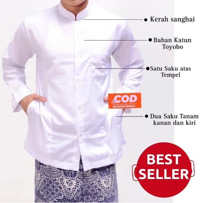 Baju Koko Haibah Exsklusive Saku Samping Koko Habaib Lengan Panjang Ukuran Jumbo Big Size