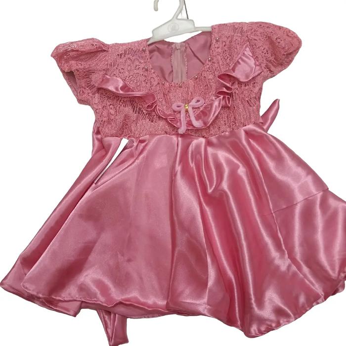 gaun natal bayi bahan brokat katun