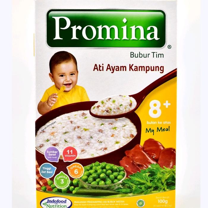 Promina Bubur Tim Ati Ayam Kampung 8+ Kemasan 100 Gr