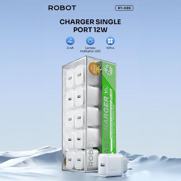 Kepala Adaptor Charger Robot Ugreen Mcdodo 10w 18w Fast Charging Usb A Port Adapter Untuk Android Op