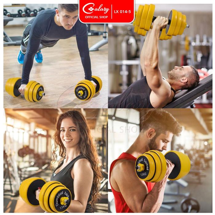 SPEEDS Dumbel Barbel Set Max 25kg Dumbell Alat Fitness Olahraga 2 Pcs 014-5