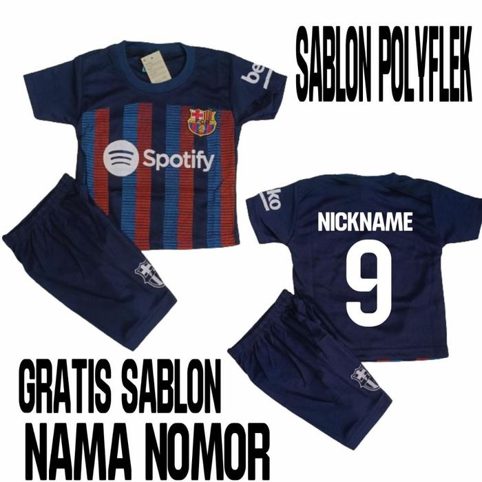 JERSEY BARCELONA ANAK/SETELAN BAJU BARCELONA HOME ANAK USIA 0-12THN