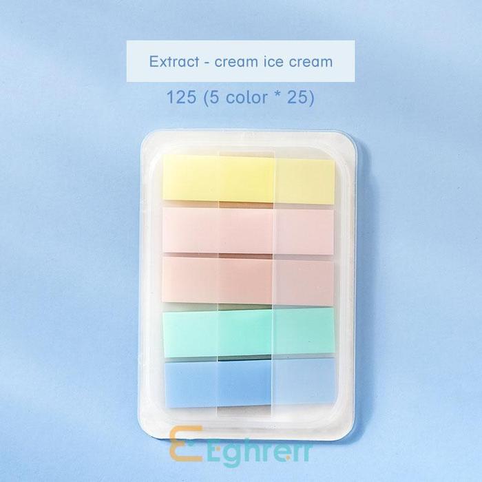 ✨EG-100 Lembar Morandi Warna-warni Kotak Sticky Notes Stiker Penanda Indeks Tahan Air Warna Solid-Eg