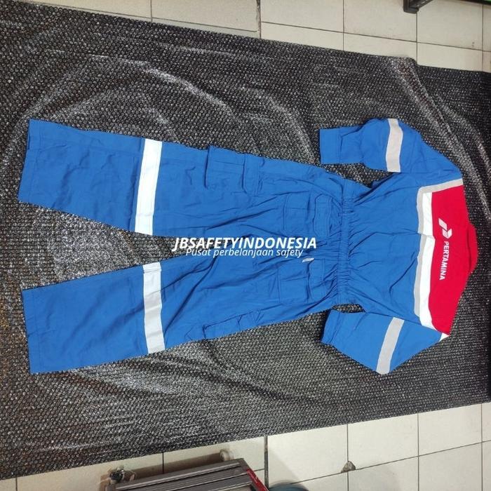 SETAGAM PERTAMINA - SETELAN BAJU CELANA SAFETY PERTAMINA - WEAACK COVERALL ANTI API NOMEX IIIA PERTA