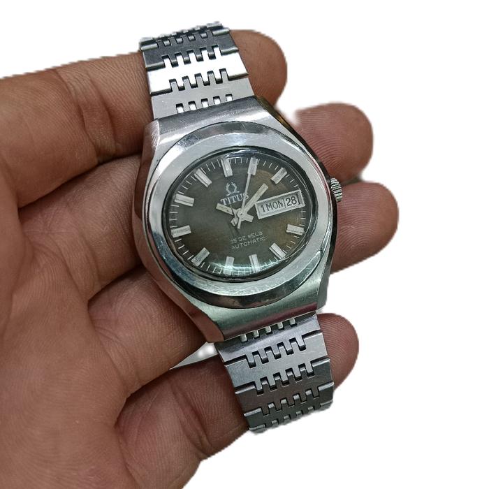 TITUS 2789 automatic swiss made 25 jewels/titus seken jadul/unik