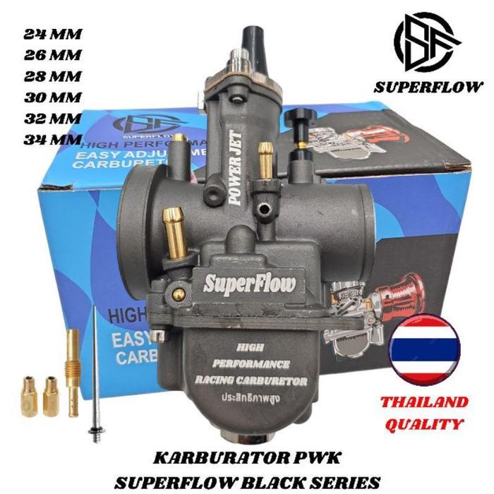 KARBURATOR KARBU PWK 24 26 28 30 32 34 SUPERFLOW RACING - PWK 21 MM, SILVERBISA COD ]KARBURATOR BLAC