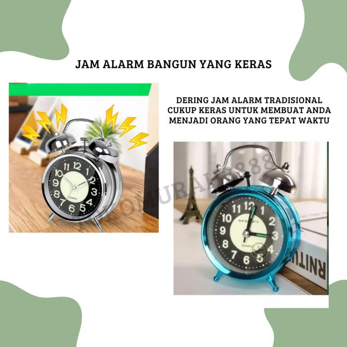 TERLENGKAP!!! JAM ALARM KLASIK/JAM ESTETIK/ALARM CLOCK CLASSIC/JAM ALARM/JAM MEJA/JAM DINDING