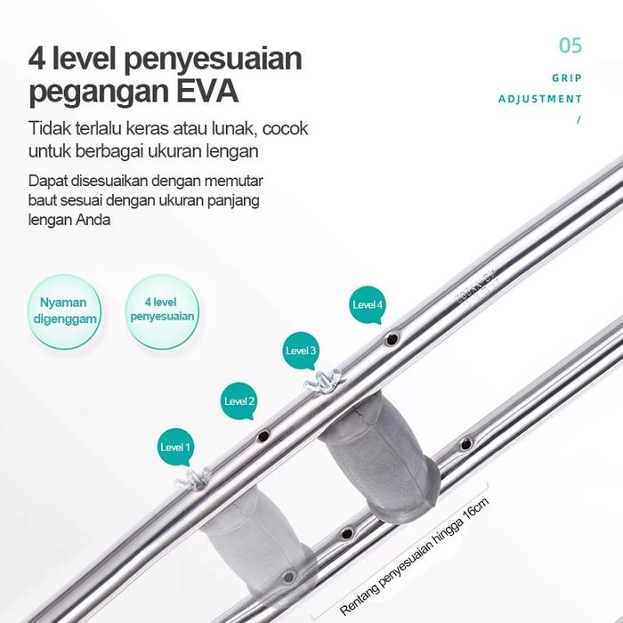 Tongkat Ketiak / Crutch / Kruk Sella / Tongkat Jalan / Tongkat Bantu Jalan/Alat Bantu Jalan