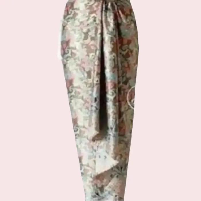 Rok Batik Wanita Model Kain Lilit Bahan Semi Sutra Silky Motif 017 Ukuran Hingga XXXL Dilengkapi Rin