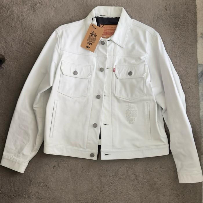 Levis x Stussy Leather Jacket not carhartt adidas nike palace streetwear dickies aries vintage workw