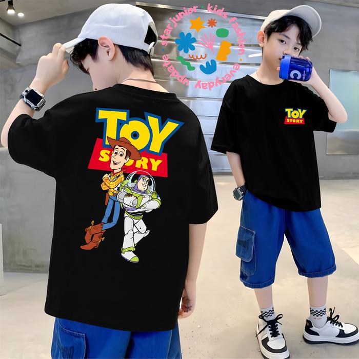 Designation - Kaos TOY STORY Oversize Black Cotton Combed 24s / Tshirt Karakter Cartoon TOYS STORY B