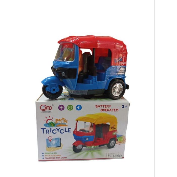 Mainan Anak Bajaj Tricycle Bajai Lampu Dan Suara
