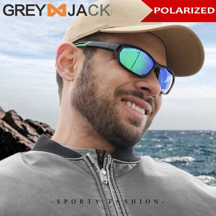 Grey Jack Kacamata Sport Kotak Simple Lentur Tr90 Fashionable Polarized Gaya Kekinian Untuk Outdoor 