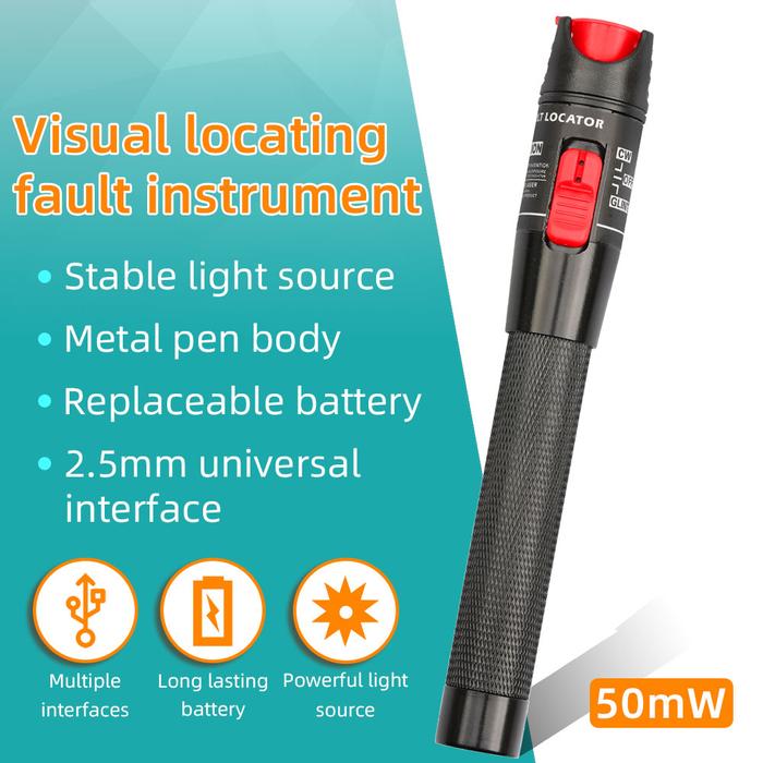 VLF  50MW Visual Fault Locator FTTH  Pen Type Fiber  Optic Cable