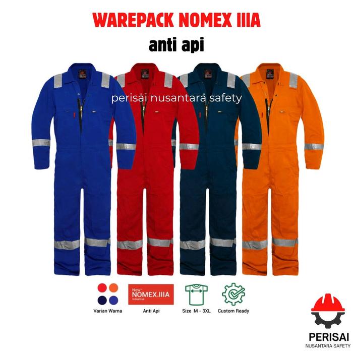 Warepack Nomex IIIA Anti Api Baju Kerja Keselamatan Warna Variasi Size M-3XL