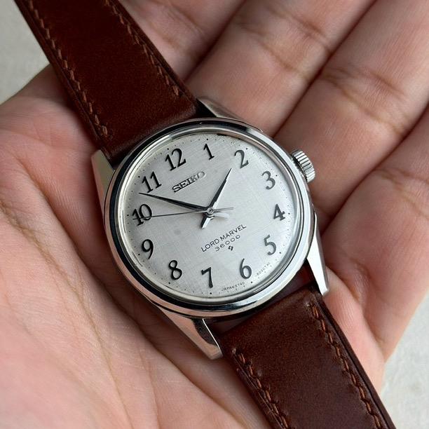Seiko Lord Marvel 36000 Linen Dial no omega