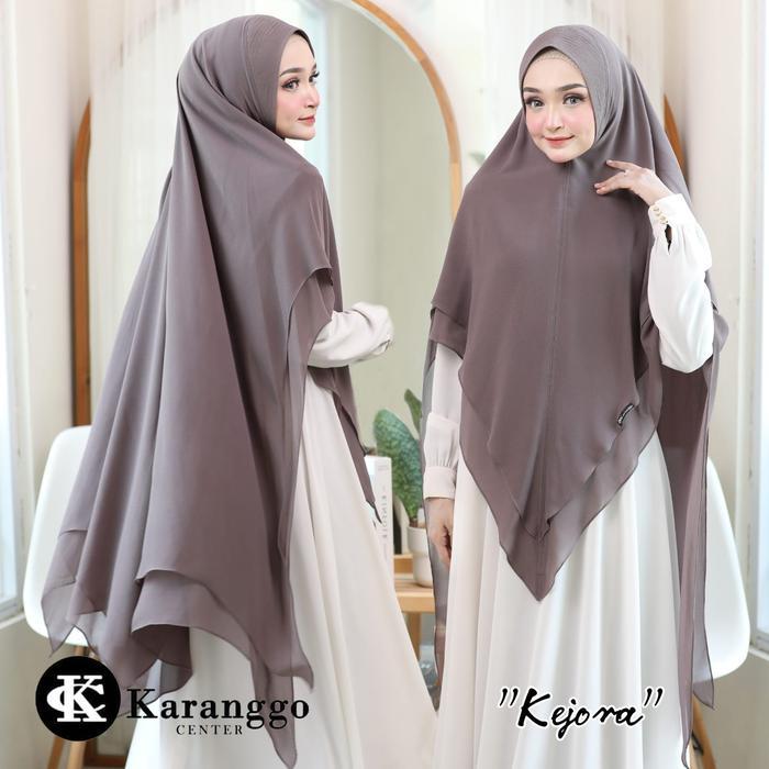 PROMO!! Hijab Khimar  Syar'i Mewah Model Pari Lancip Depan Kimar Syari Jumbo Kejora by Karanggo Ceru