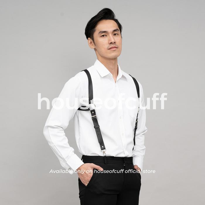 Terbaru Houseofcuff Suspender Backpack Kulit Leather Hitam