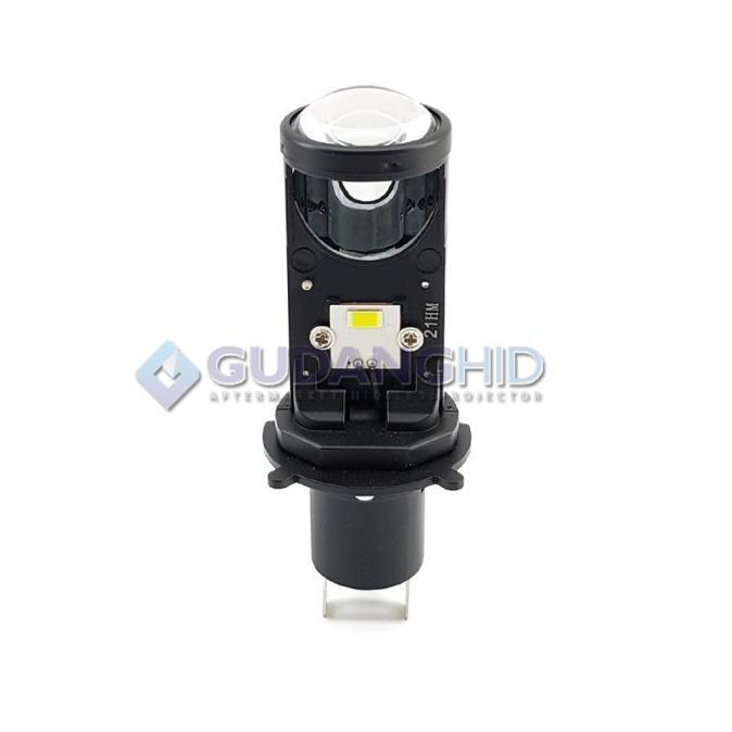 LAMPU DEPAN MOTOR MOBIL H4 LED MINI PROJECTOR HI-LO MINI PROJIE LENS