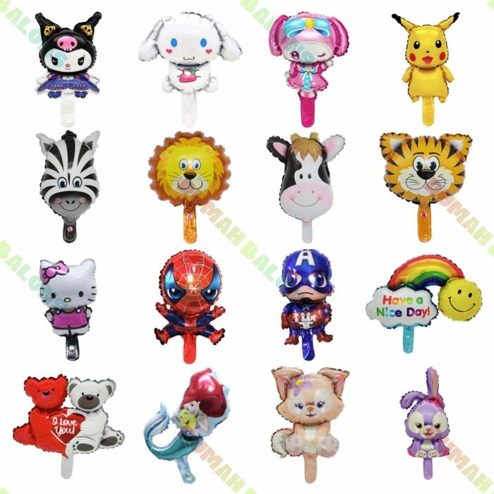 Balon foil kartun Ballon foil karakter cartoon cute balon balon huruf balon latex balon ulang tahun