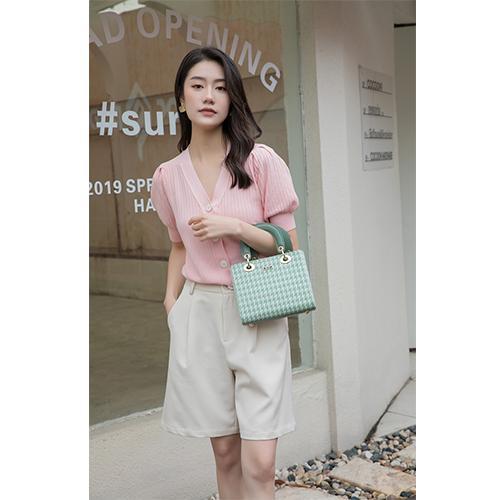 Enji Tas Wanita Haejin Korean Style Handbag - Khaki