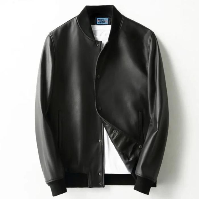 NEW Jacket Kulit Varsity Coach Bomber casual Jaket Kulit Bomber Vintage Jaket Semi Kulit Jaket Pria