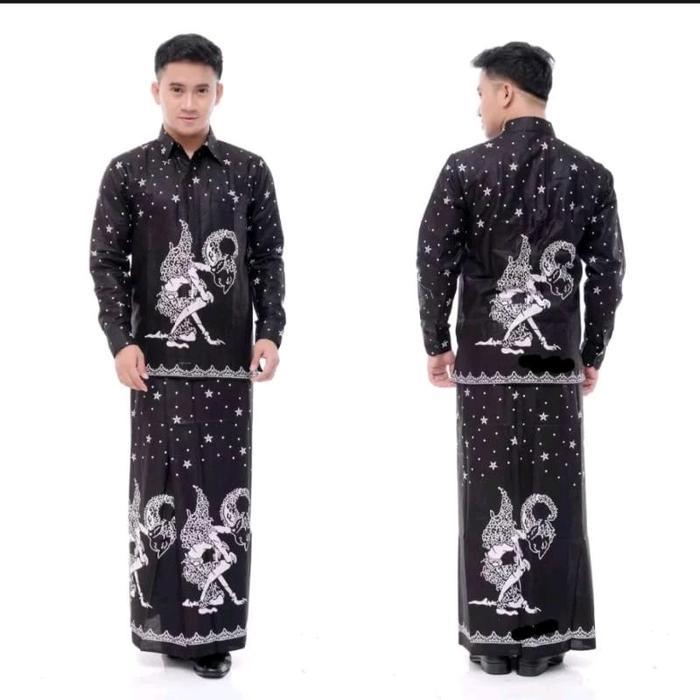 PREMIUM (BISA COD)koko & sarung busana muslim baju koko setelan sarcel Setelan Baju Koko dan Sarung 
