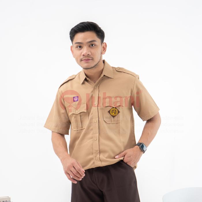 Baju Pembina Pramuka Seragam Pramuka Pembina Baju Pramuka Guru Atasan Pria Katun