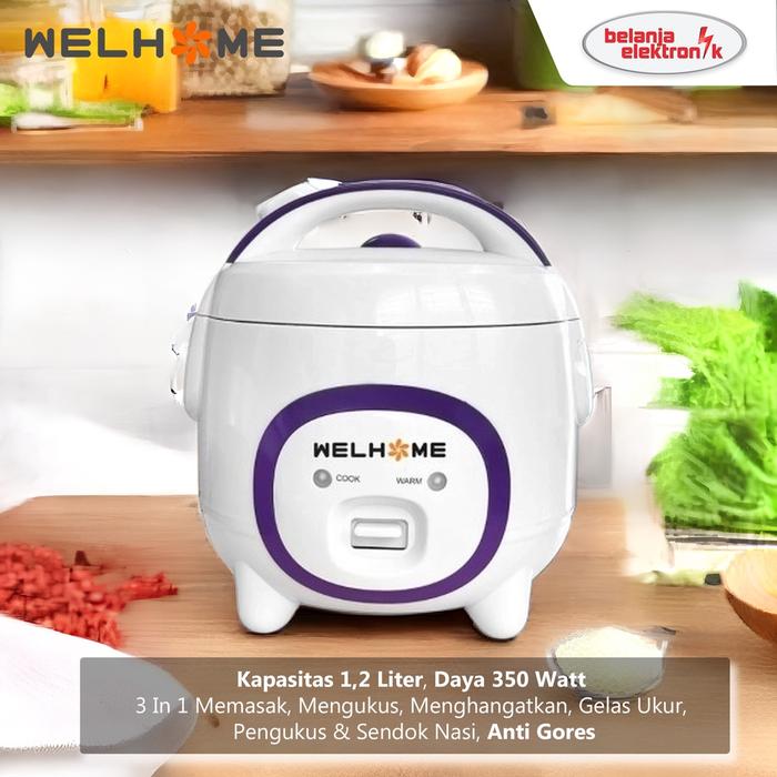 WELHOME Rice Cooker Magic Com 1,2 Liter 3in1 WRC-1211