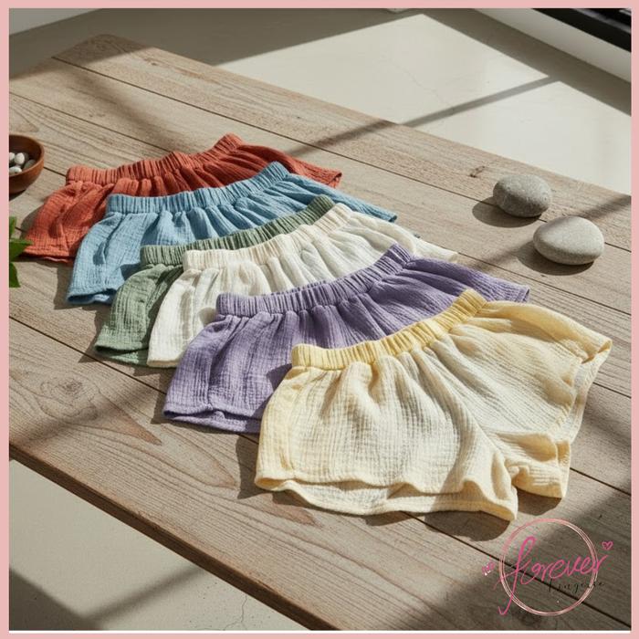 Forever Celana Pendek Wanita Ukuran One Size Bahan Polyester Solid Warna Motif Polosan Model Shortpa