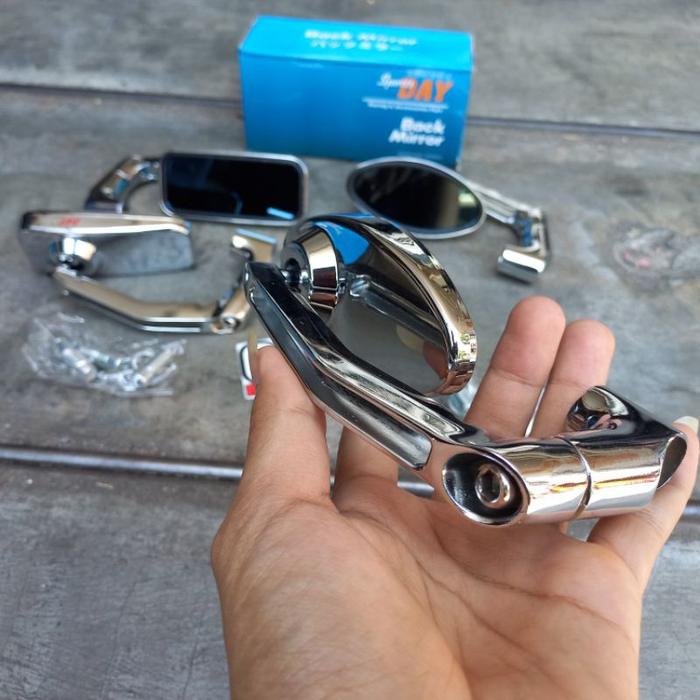 Terlaris SPION TANDUK COPY DAYTONA MERK DAY KOTAK DAN OVAL UNIVERSAL HONDA YAMAHA