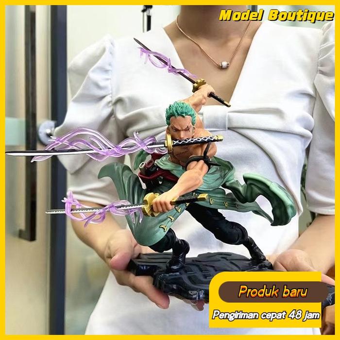 Action Figure One Piece Zoro Ronoa Zoro Untuk Dekorasi / Hadiah Ulang