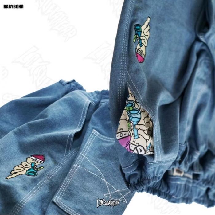 baggy pants babybong softblue