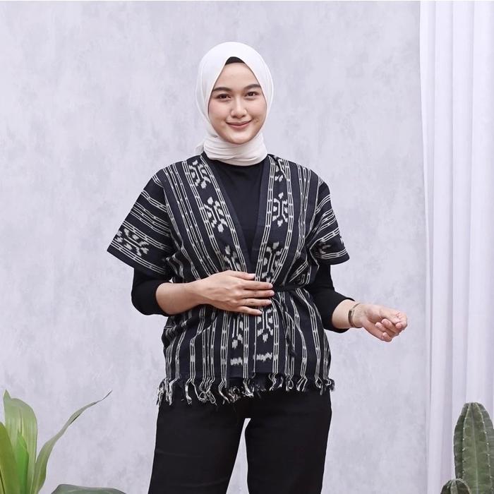 AFF2 - Kain_Usang | Outer Tenun Etnik All Size - Amanda Vest Unisex Motif Tenun Etnik Batik Kain Ten