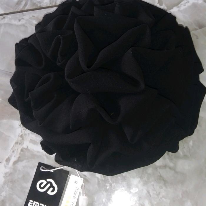 Cepol Hijab Ikat Rambut Scrunchie Mawar Aksesoris Rambut Wanita Orange