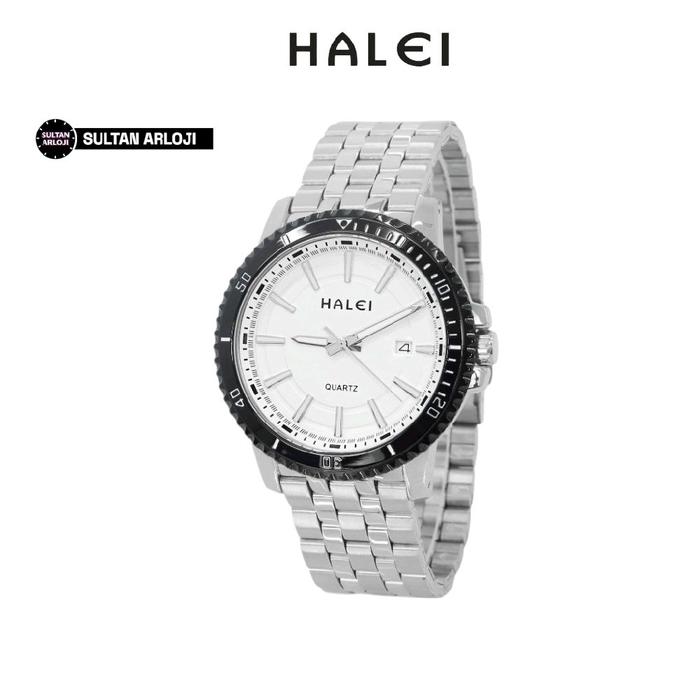 Jam tangan pria halei 8034M silver