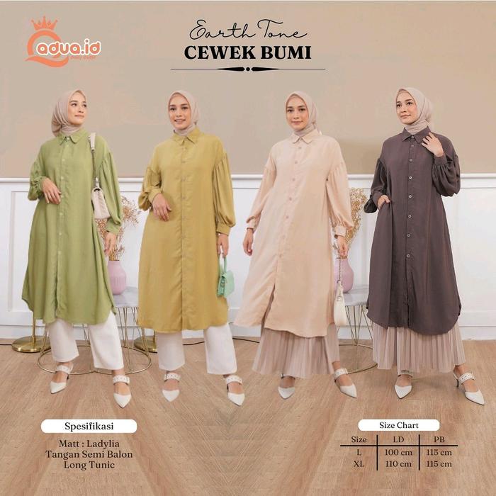 Qadua.id EARTH TONE CEWE BUMI / TUNIK