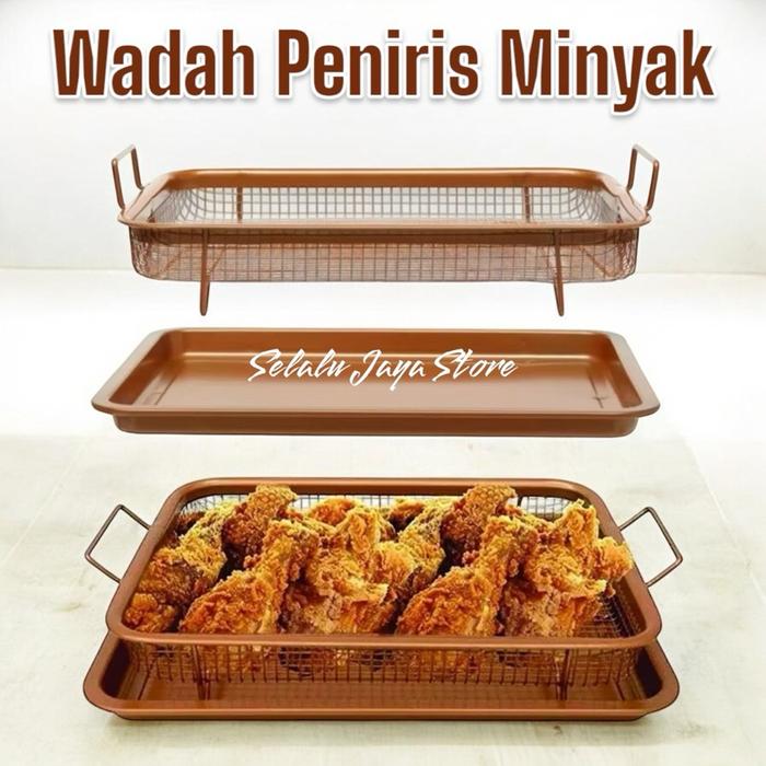Cooper Crisper Tray / Baking Tray / Oven Tray / Peniris minyak / Cooling rack / Saringan minyak