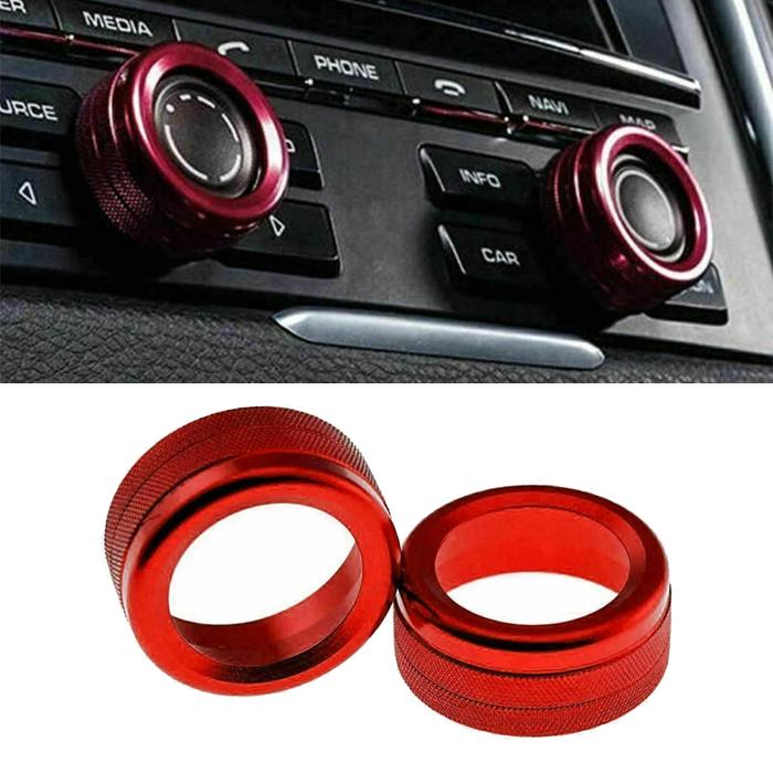 Volume Knobs Covers 2pcs Accessories For Porsche 911 Radio Switch