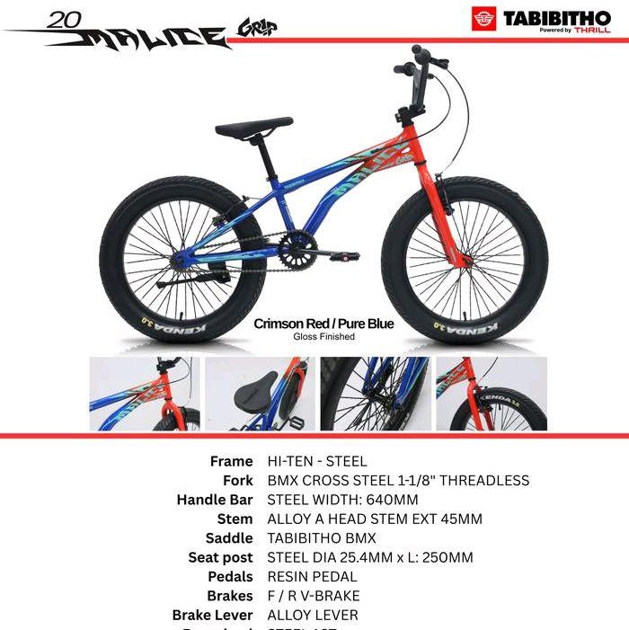 SEPEDA BMX 20 TABIBITHO MALICE GRIP BIKE BAN 3.0