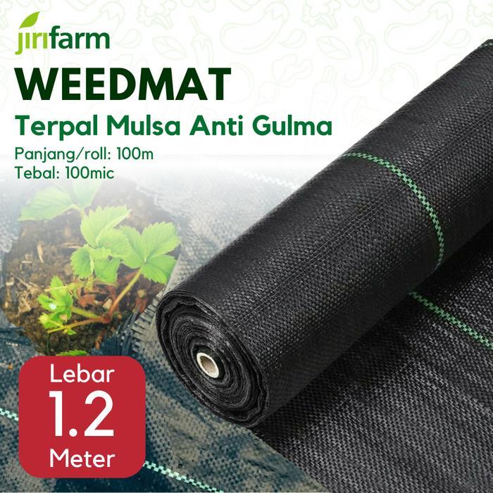 JIRIFARM - Mulsa Weedmat Lebar 1.2 Meter Terpal Green House Meteran Woven Fabric Anti UV