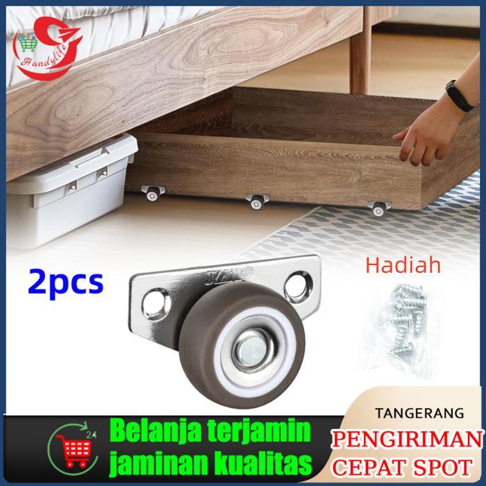 2pcs Guide Rail Pulley Roda Sliding Roda Penopan Showcase Pintu Kaca Roda Etalase Pintu Kaca Besar P
